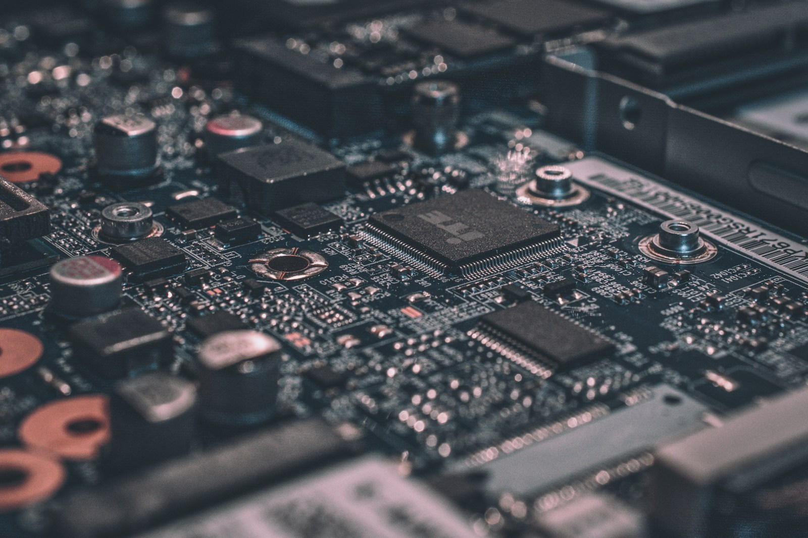 Blue and orange technology abstract representing AI uplift